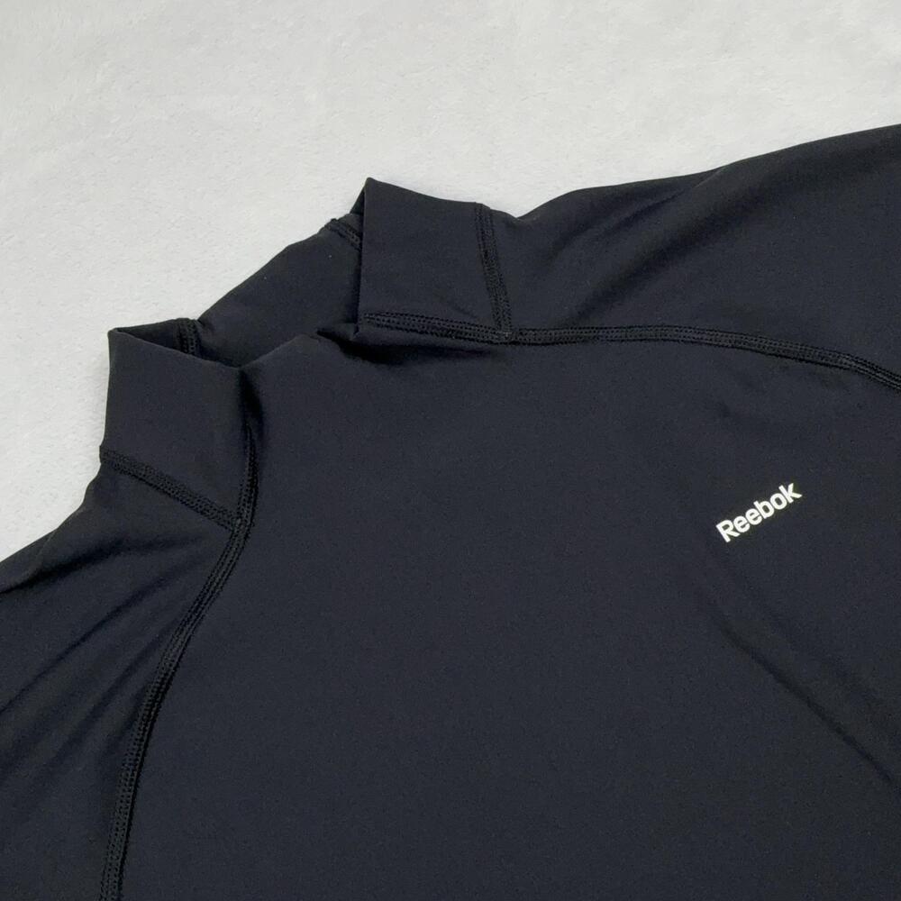 Reebok Pullover Womens XL Black Mock Neck PlayDry Moisture Wicking Activewear